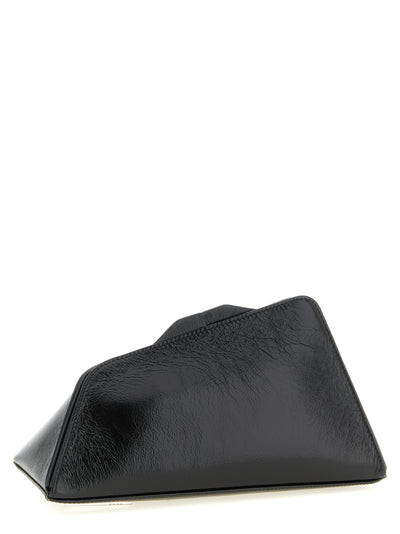 The Attico Black Calfskin Clutch Bag