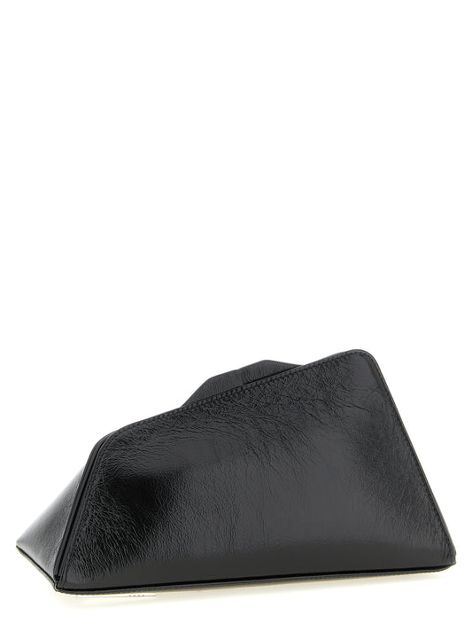The Attico Black Calfskin Clutch Bag