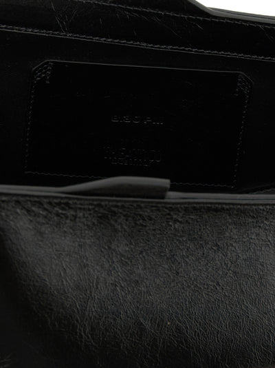 The Attico Black Calfskin Clutch Bag