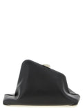 The Attico Black Calfskin Clutch Bag