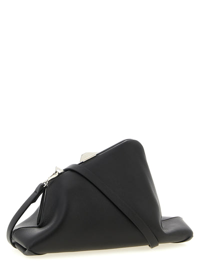 The Attico Black Calfskin Clutch Bag
