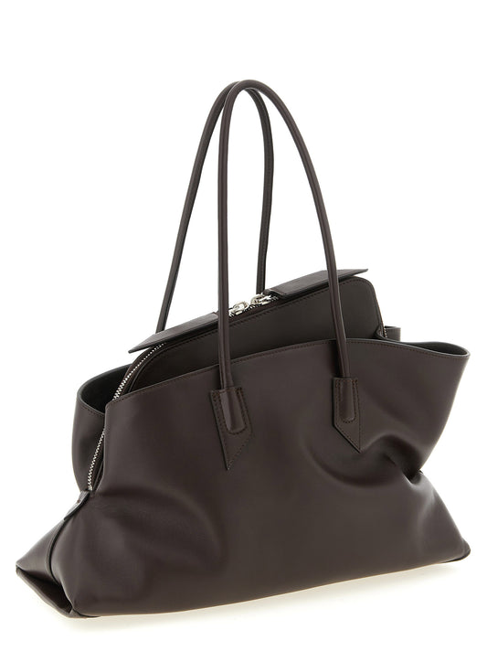The Attico Brown Calfskin Shoulder Bag