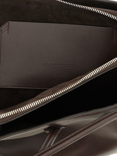 The Attico Brown Calfskin Shoulder Bag