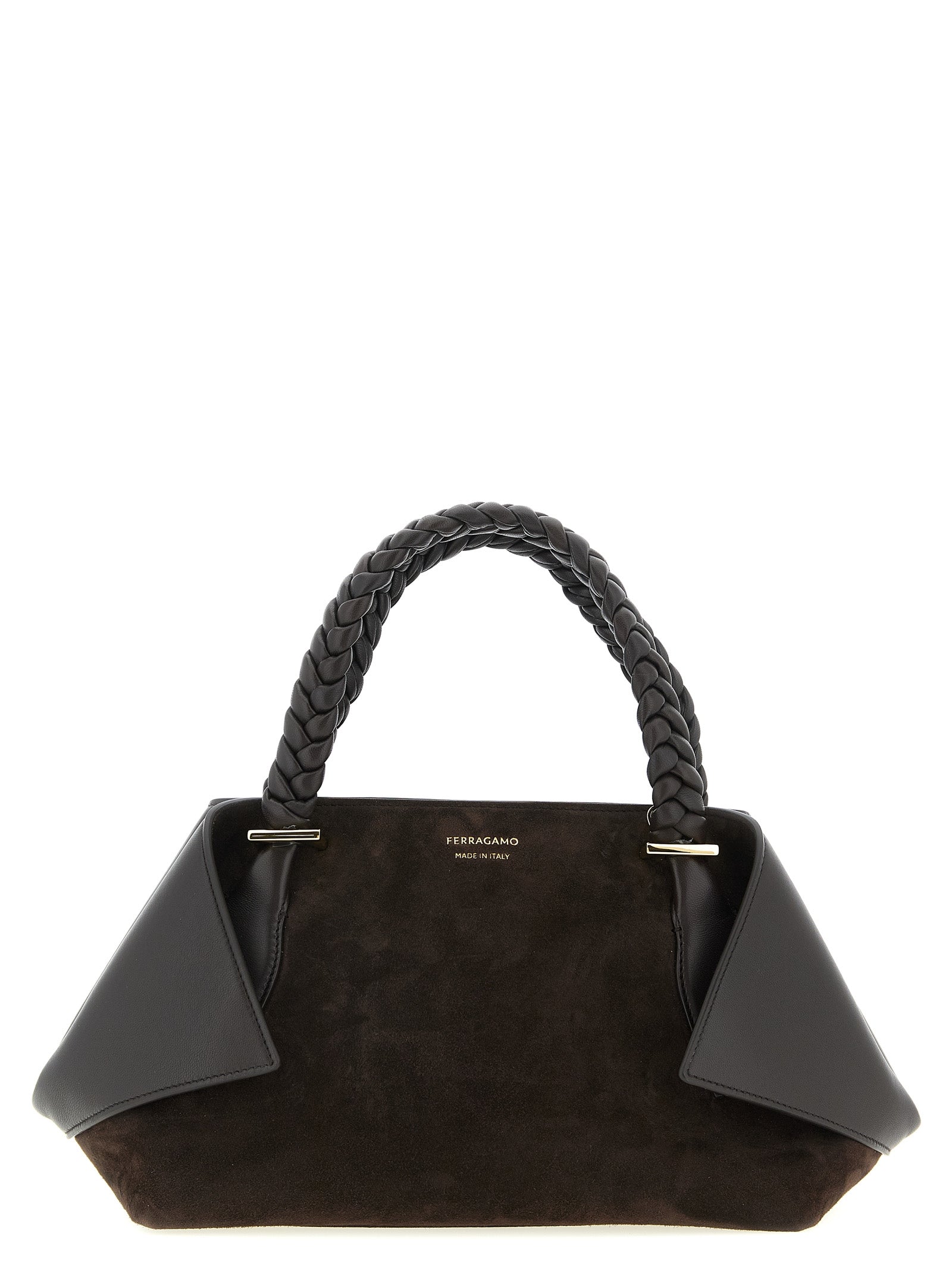 Ferragamo Brown Goatskin Handbag