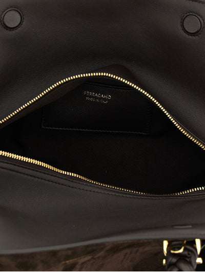 Ferragamo Brown Goatskin Handbag