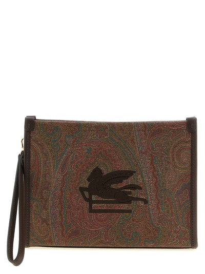Etro Multicolor Cotton Clutch Bag