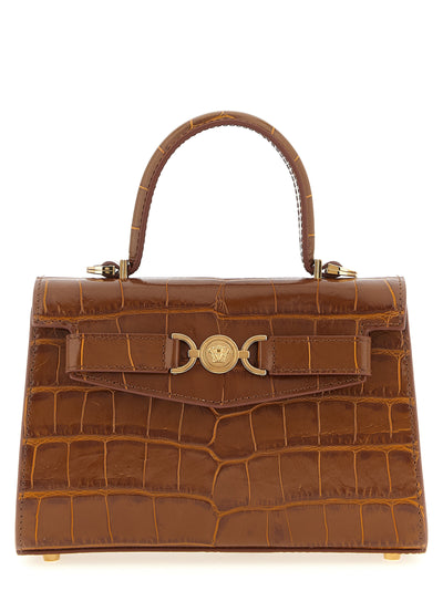 Versace Brown Calfskin Handbag