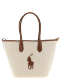 Polo Ralph Lauren Brown Cotton Tote Bag