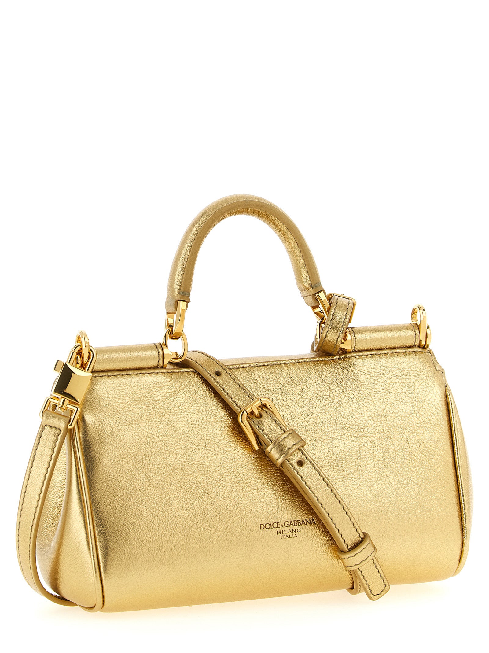 Dolce & Gabbana Gold Calfskin Handbag