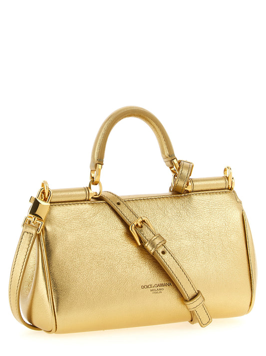 Dolce & Gabbana Gold Calfskin Handbag
