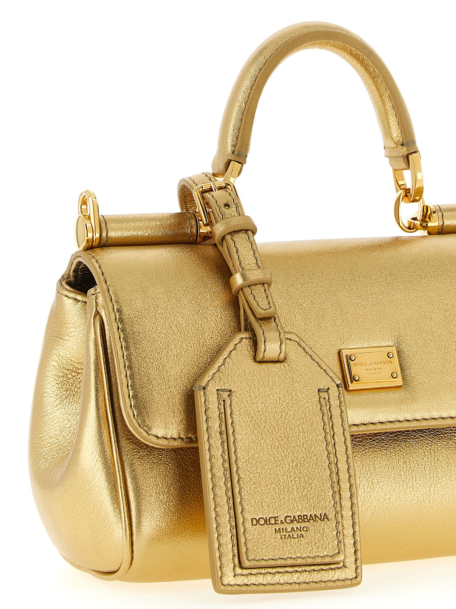 Dolce & Gabbana Gold Calfskin Handbag