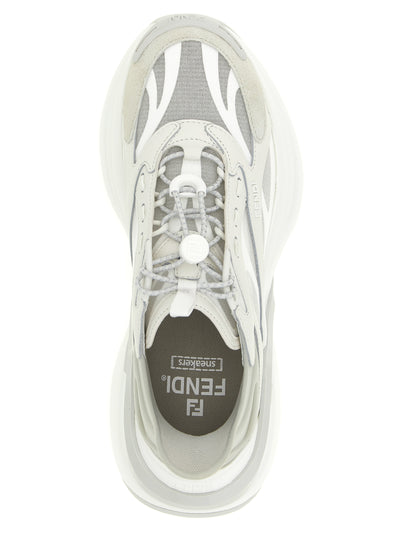 Fendi Gray Calfskin Athletic Sneakers