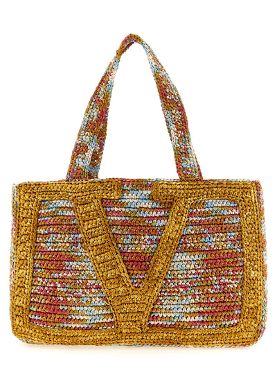 Valentino Garavani Multicolor Viscose Tote Bag