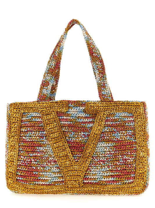 Valentino Garavani Multicolor Viscose Tote Bag