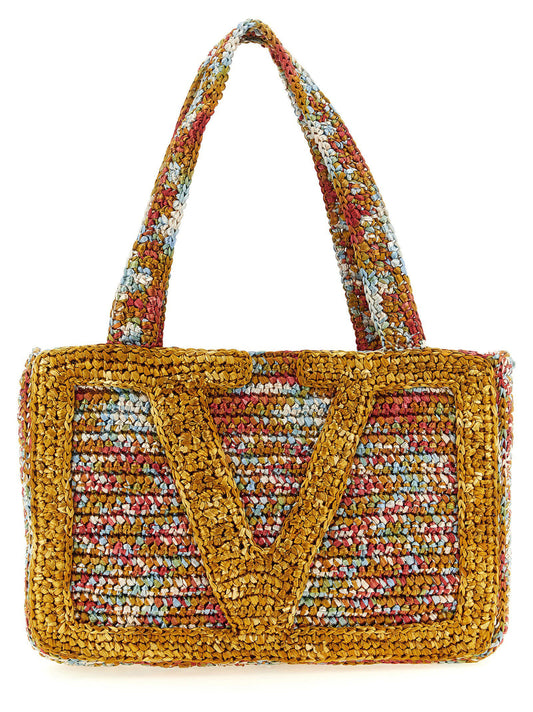 Valentino Garavani Multicolor Viscose Tote Bag