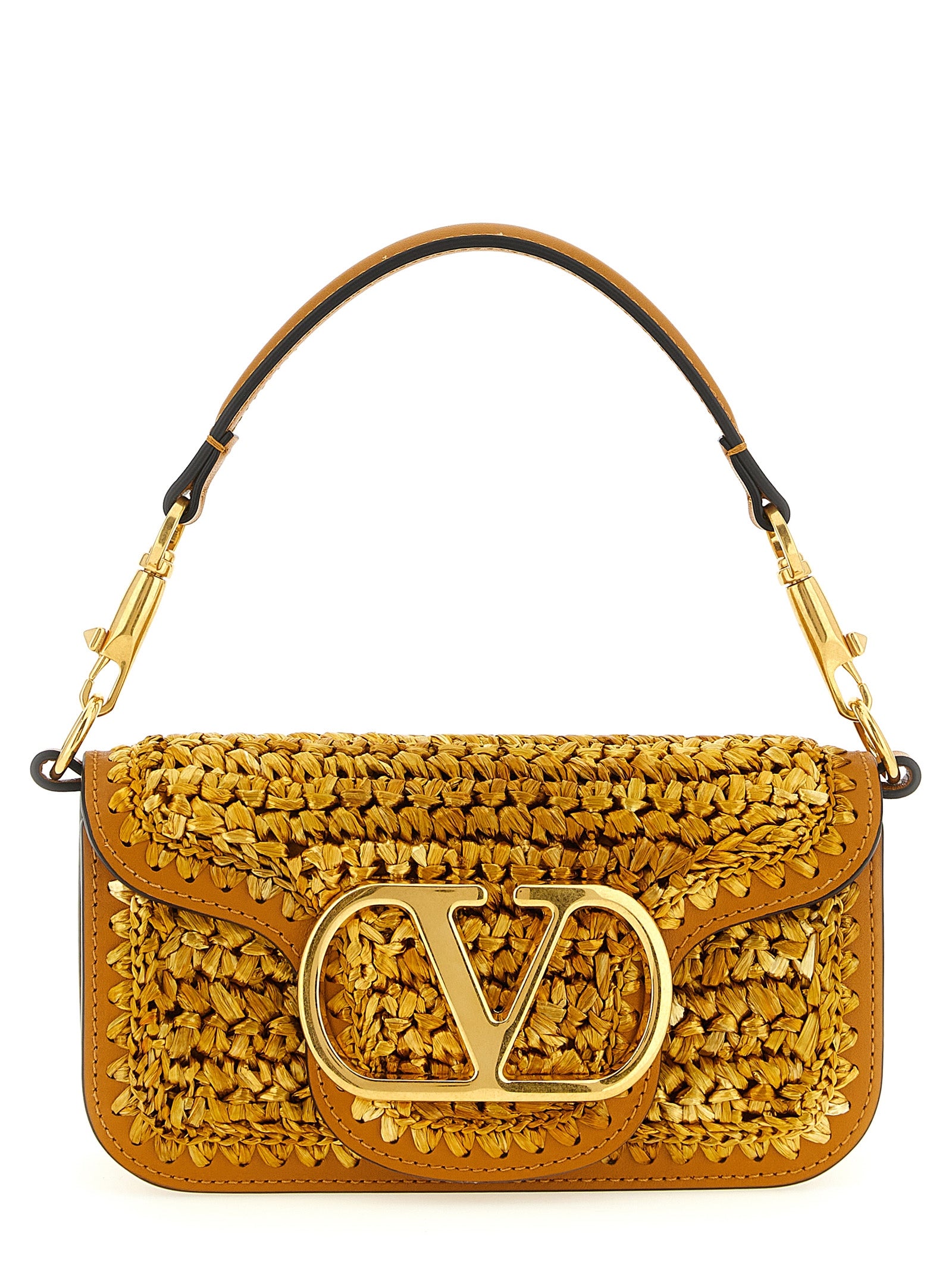 Valentino Garavani Gold Viscose Shoulder Bag