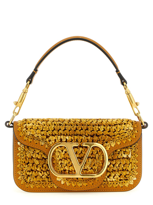 Valentino Garavani Gold Viscose Shoulder Bag
