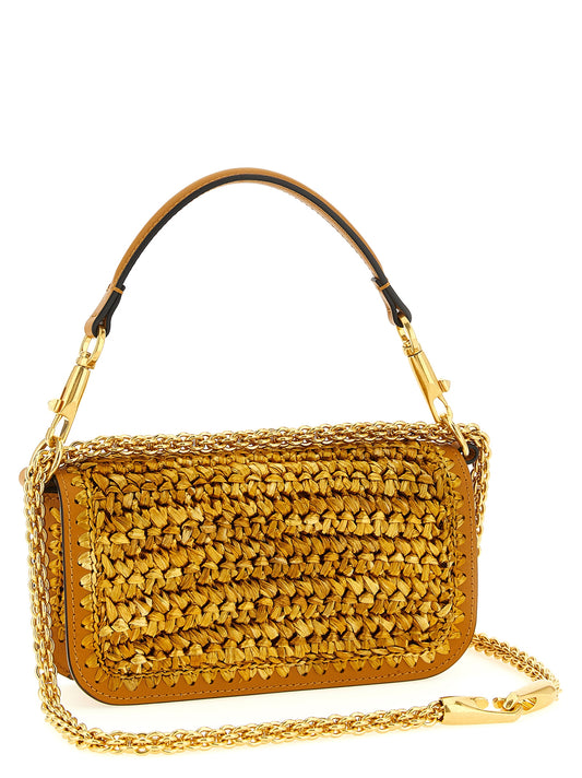 Valentino Garavani Gold Viscose Shoulder Bag