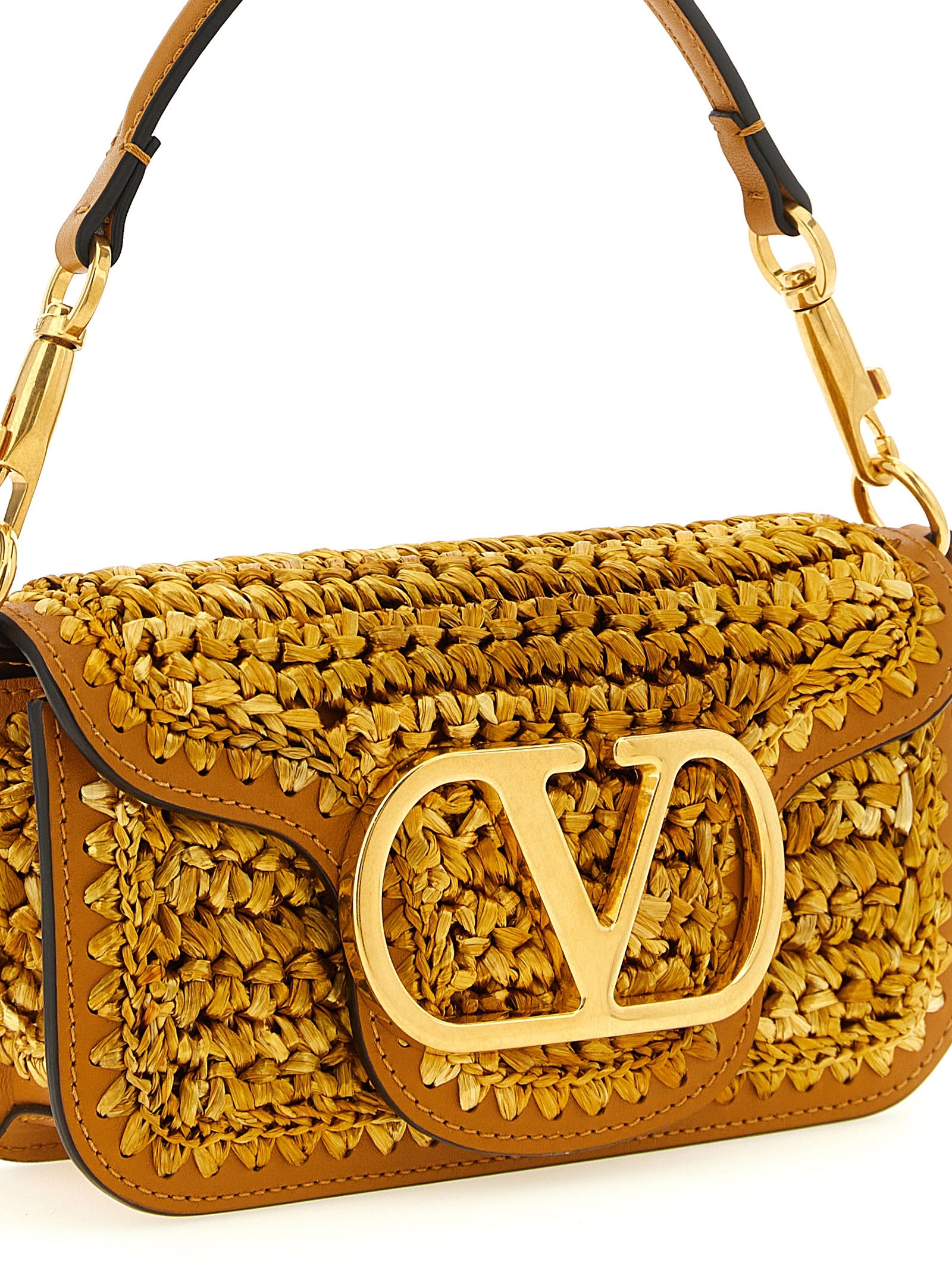 Valentino Garavani Gold Viscose Shoulder Bag