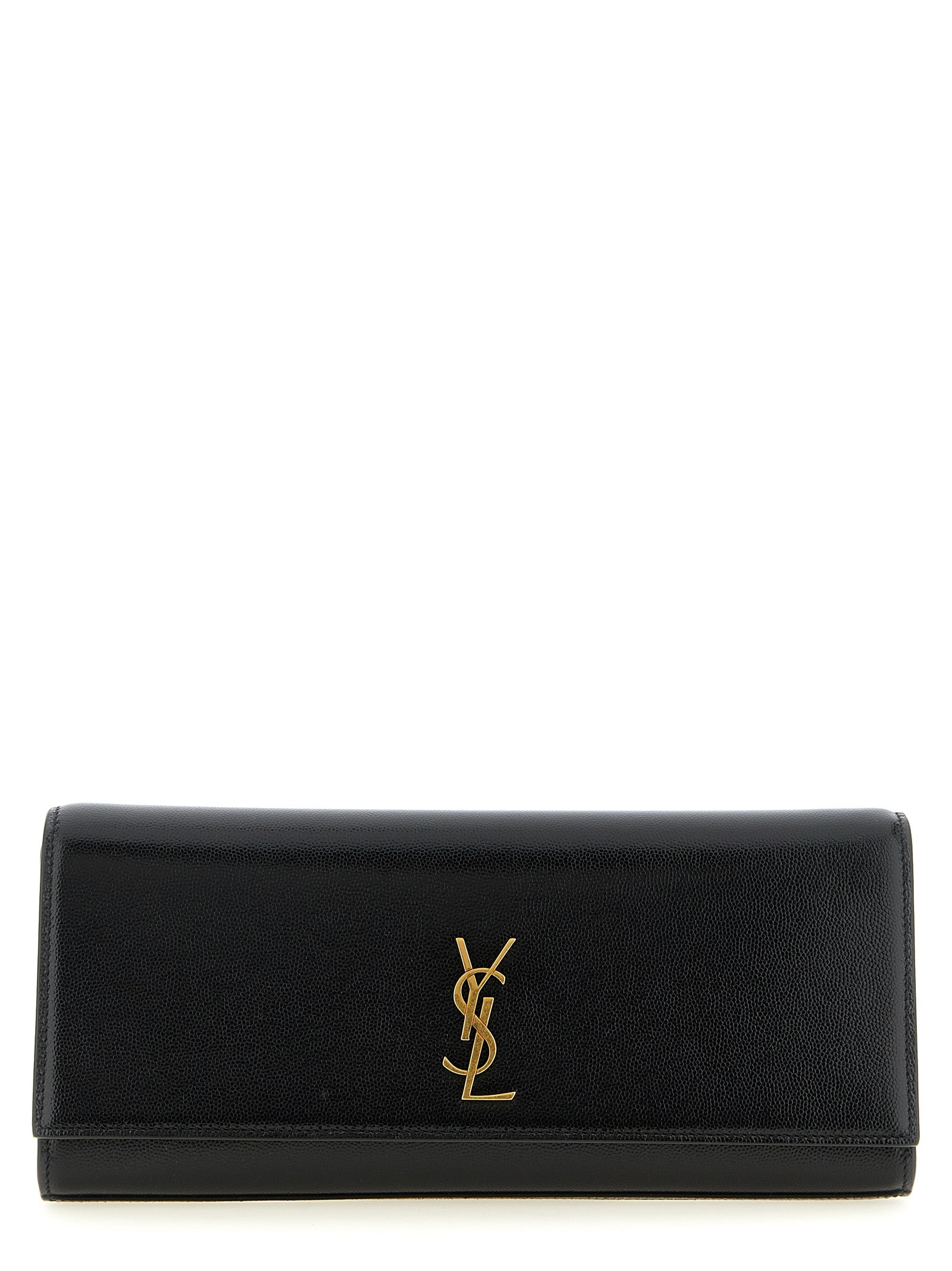 Saint Laurent Black Calfskin Clutch Bag