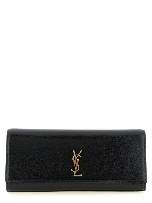 Saint Laurent Black Calfskin Clutch Bag