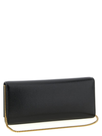 Saint Laurent Black Calfskin Clutch Bag