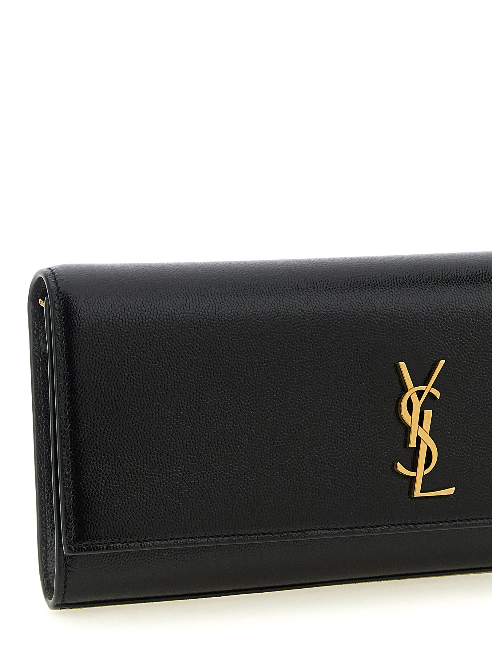 Saint Laurent Black Calfskin Clutch Bag