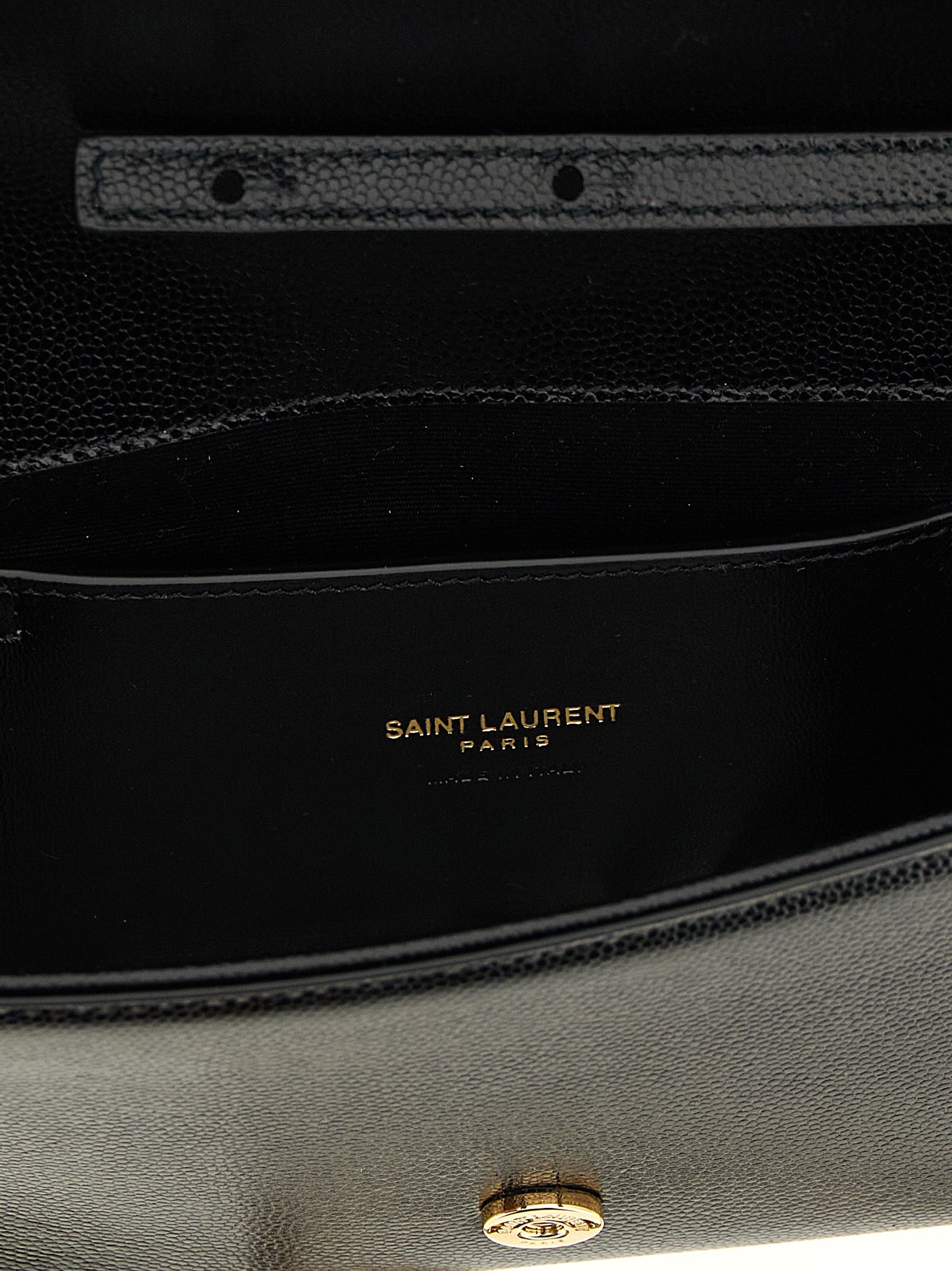 Saint Laurent Black Calfskin Clutch Bag