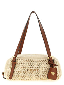 Versace Beige Cotton Shoulder Bag
