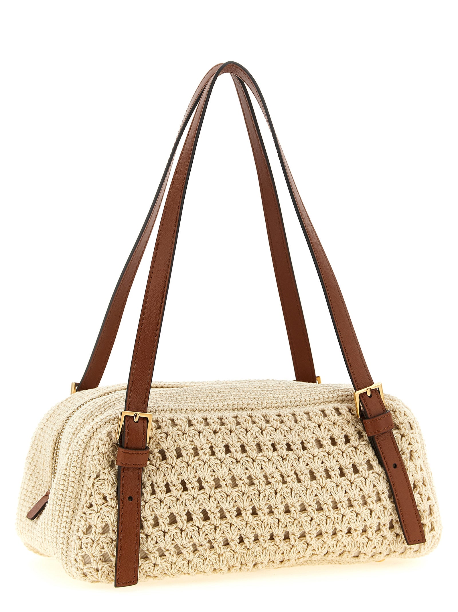 Versace Beige Cotton Shoulder Bag