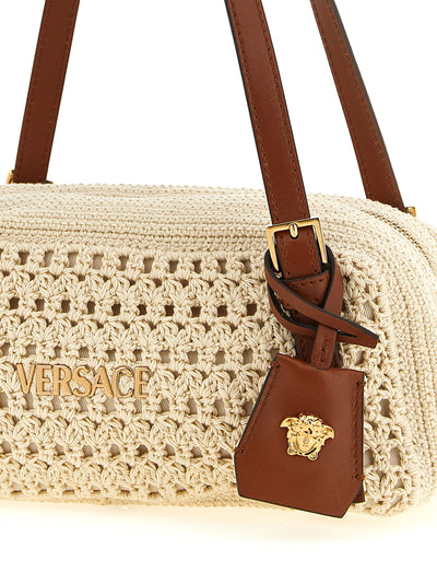 Versace Beige Cotton Shoulder Bag