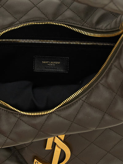 Saint Laurent Brown Lamb Leather Shoulder Bag
