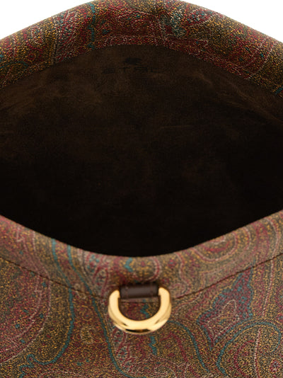 Etro Brown Cotton Clutch Bag
