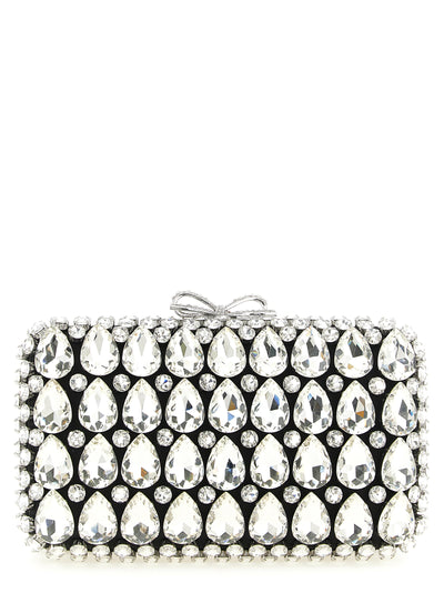Self-Portrait Black Polyester Clutch Bag