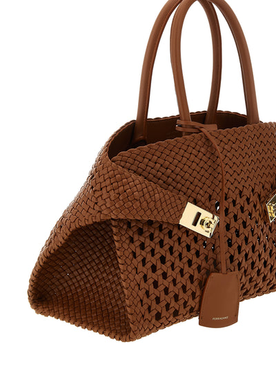 Ferragamo Brown Calfskin Handbag