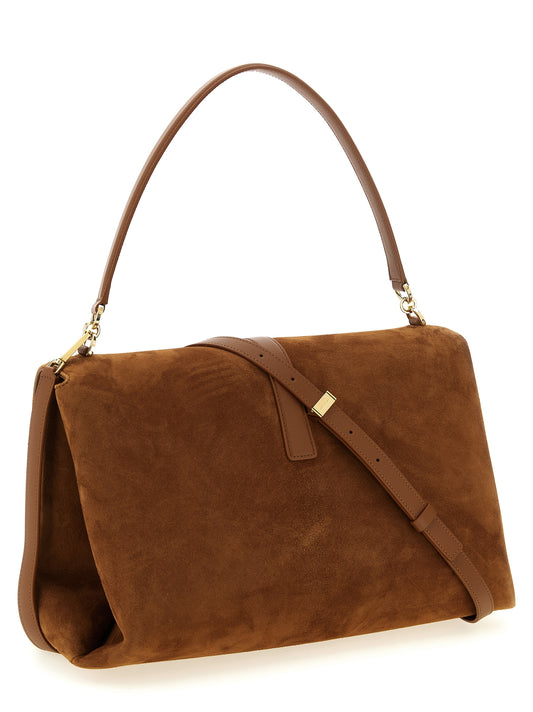Ferragamo Brown Goatskin Shoulder Bag