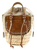 CUBA LAB Beige Pantograph Handbag