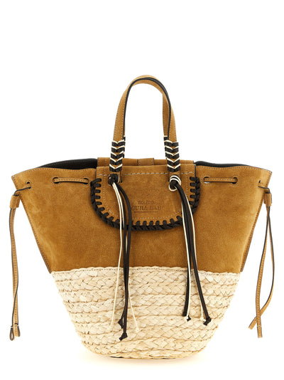 CUBA LAB Beige Leather Tote Bag
