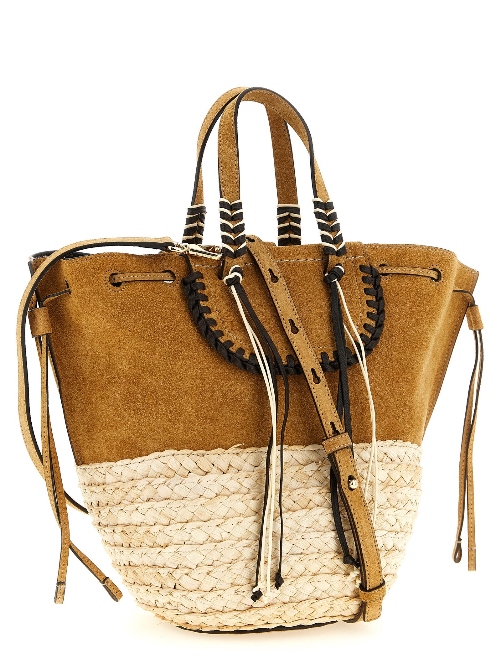 CUBA LAB Beige Leather Tote Bag