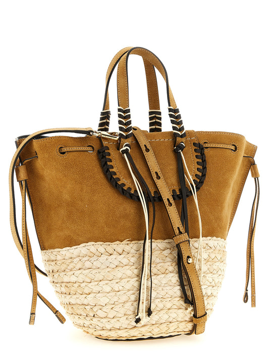 CUBA LAB Beige Leather Tote Bag
