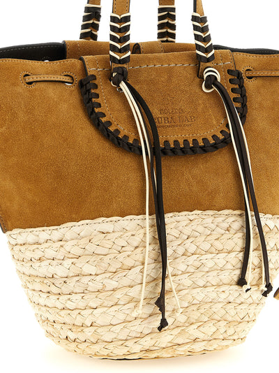 CUBA LAB Beige Leather Tote Bag