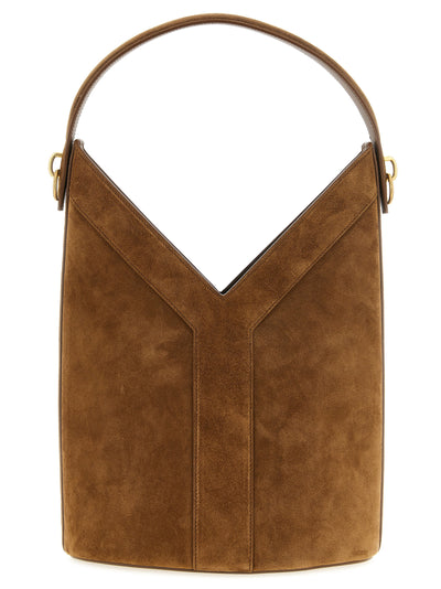 Saint Laurent Brown Calfskin Shoulder Bag