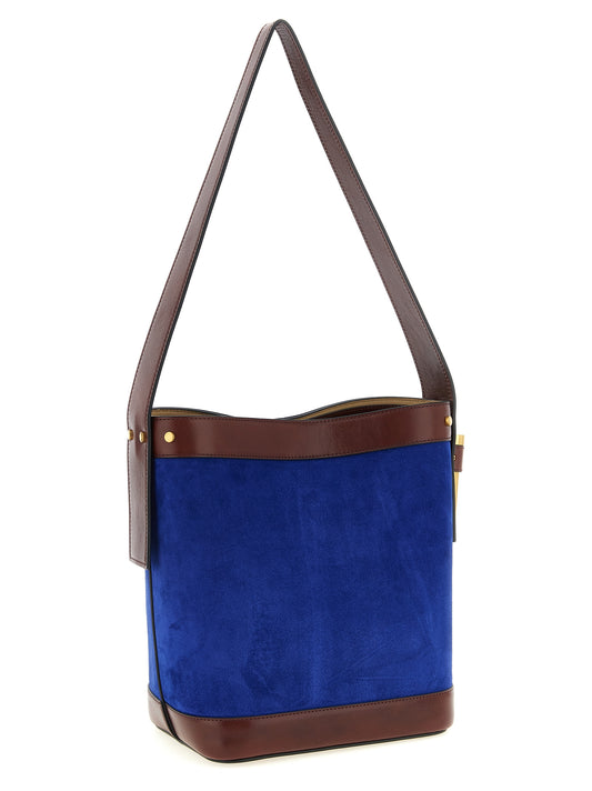 Versace Blue Calfskin Shoulder Bag