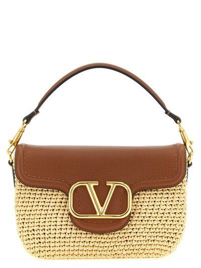 Valentino Garavani Brown Viscose Shoulder Bag