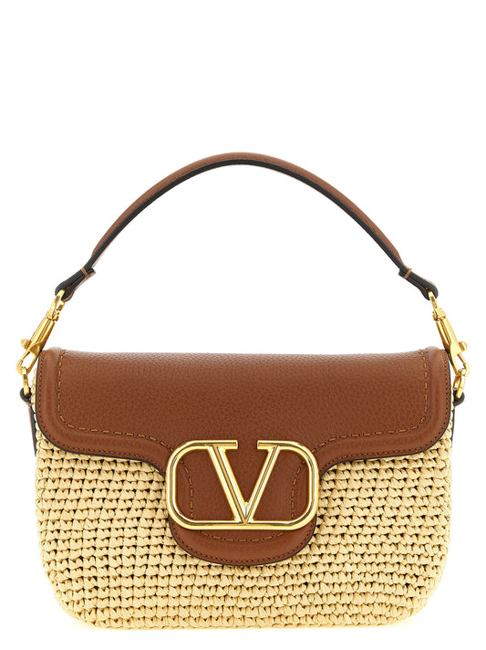 Valentino Garavani Brown Viscose Shoulder Bag