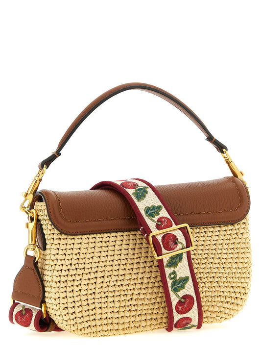 Valentino Garavani Brown Viscose Shoulder Bag