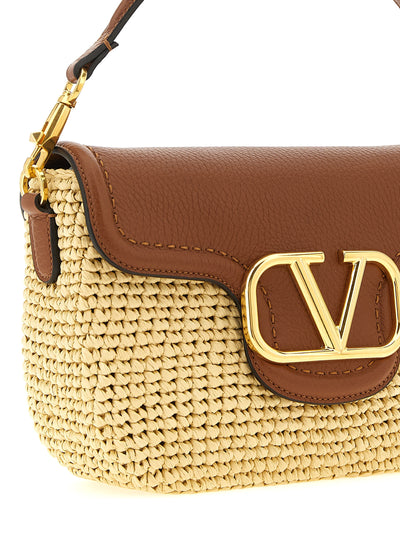 Valentino Garavani Brown Viscose Shoulder Bag