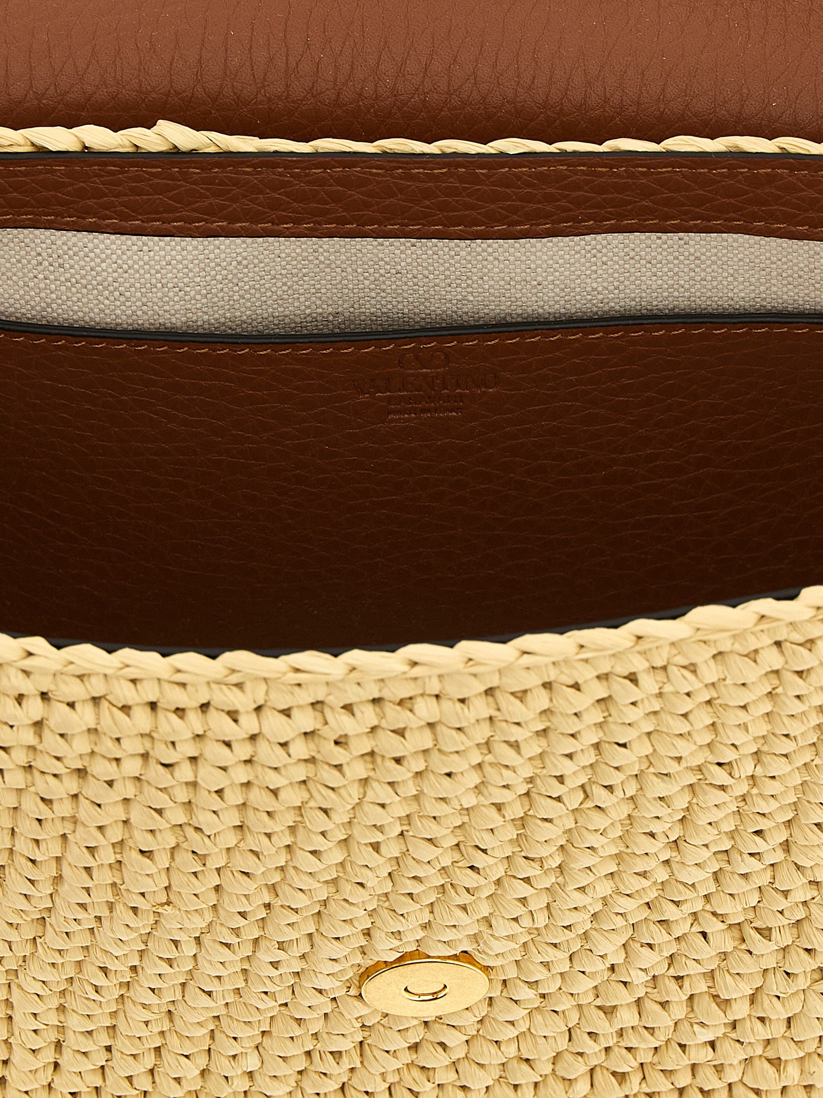 Valentino Garavani Brown Viscose Shoulder Bag