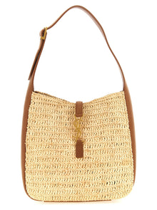 Saint Laurent Beige Raffia Shoulder Bag