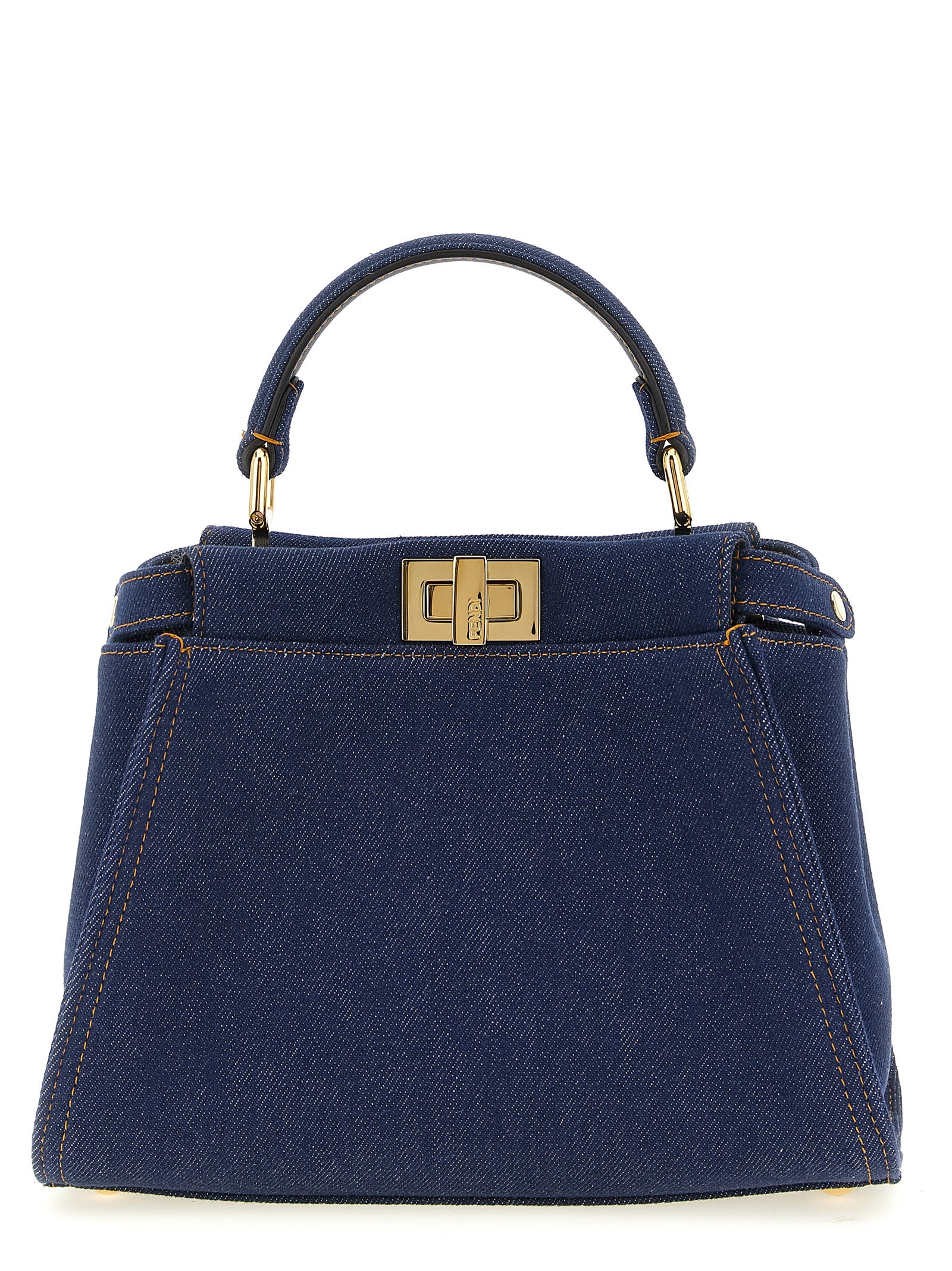 Fendi Blue Cotton Handbag